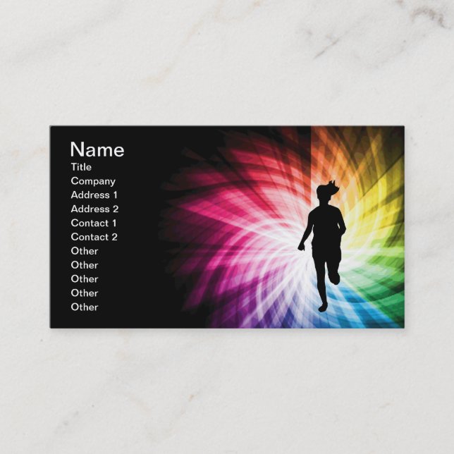 Carte De Visite Girl Marathon Runner (Devant)