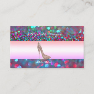 Carte De Visite Girl Modern Bokeh High Heel