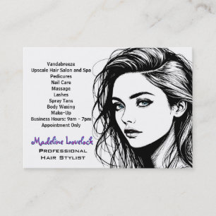 Carte De Visite Girl on the Go Hairstylist Salon Professionnel