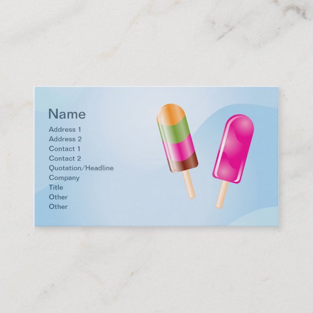 Carte De Visite Glace (Devant)