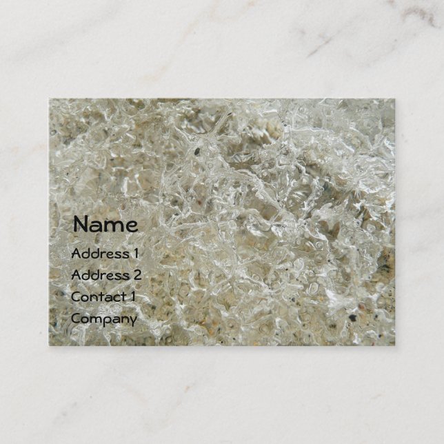 Carte De Visite Glace glaciaire Texture nature Abstraite (Devant)