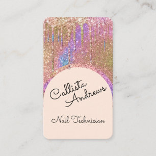 Carte De Visite Glam Bling Holographique Parties scintillant Drive