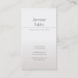 Carte De Visite Glam créatif Faux Silver Modern Professional Luxe