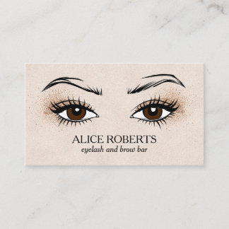 Carte De Visite Glam Eyelash extension Brow Bar maquillage artiste