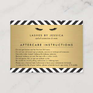 Carte De Visite Glam Eyelashes avec Gras Motif Afcare Card