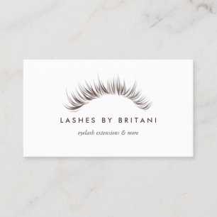 Carte De Visite Glam Eyelashes blanc et brun