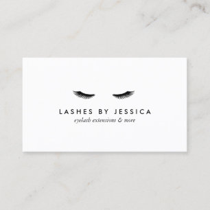 Carte De Visite Glam Eyelashes noir et blanc
