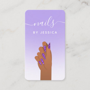 Carte De Visite Glam Parties scintillant Cheetah Imprimer Clou Art