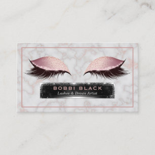 Carte De Visite Glam Parties scintillant Eyelash Extensions Rose M