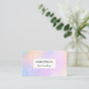 Carte De Visite Glam Parties scintillant Hologramme moderne