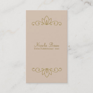 Carte De Visite Glam Personnalisé Chic Rose & Or Élégant