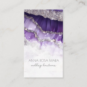 Carte De Visite *~* Glam QR Luxe Agate Gold Parties scintillant AP