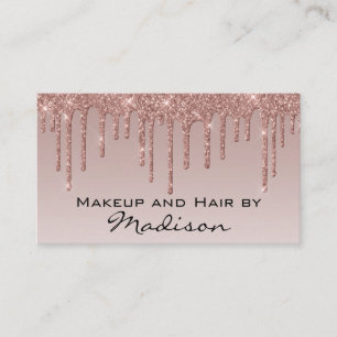 Carte De Visite Glam Rose Gold Faux Parties scintillant Drives maq