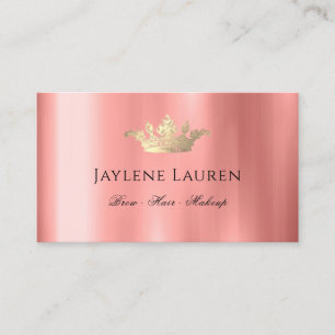 Carte De Visite Glam Rose or tendance