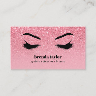 Carte De Visite Glam rose parties scintillant ombre Eyelash Browba