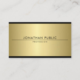 Carte De Visite Glamor Gold Look Moderne Élégant Simple Modèle