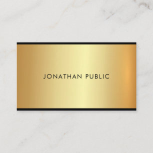 Carte De Visite Glamor Gold professionnel élégant Luxe