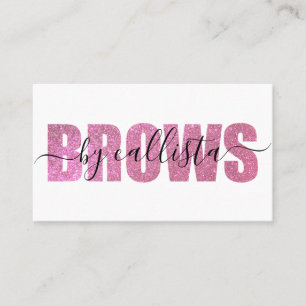 Carte De Visite Glamour Chic Rose Parties scintillant Typographie 