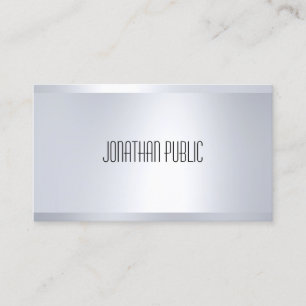 Carte De Visite Glamour créatif Argent Look élégant moderne Plain