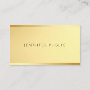 Carte De Visite Glamour Gold Modèle Design professionnel moderne