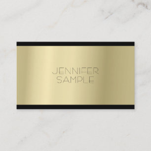 Carte De Visite Glamour Minimaliste Élégant Look Or Simple Luxe
