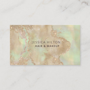 Carte De Visite Glitterie or pastel abstrait lessive à l'aquarelle