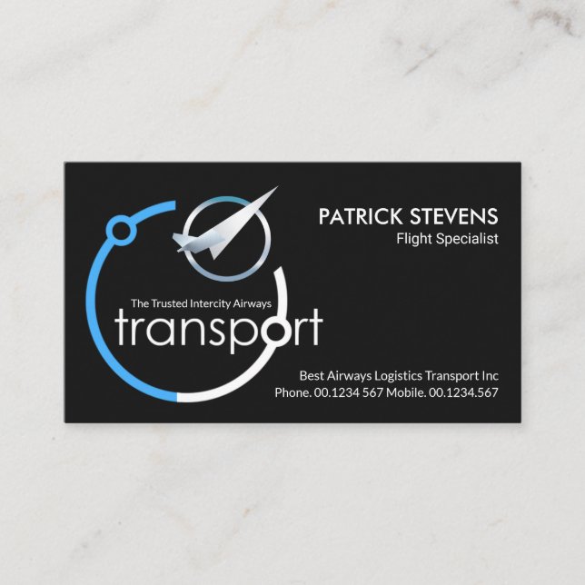 Carte De Visite Global Airways Transport Satellite Aviation (Devant)