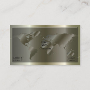 carte de visite global/argent