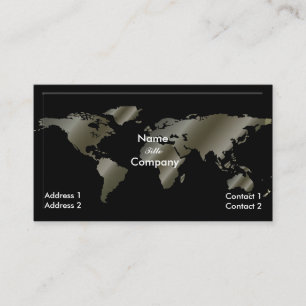 carte de visite global/argent