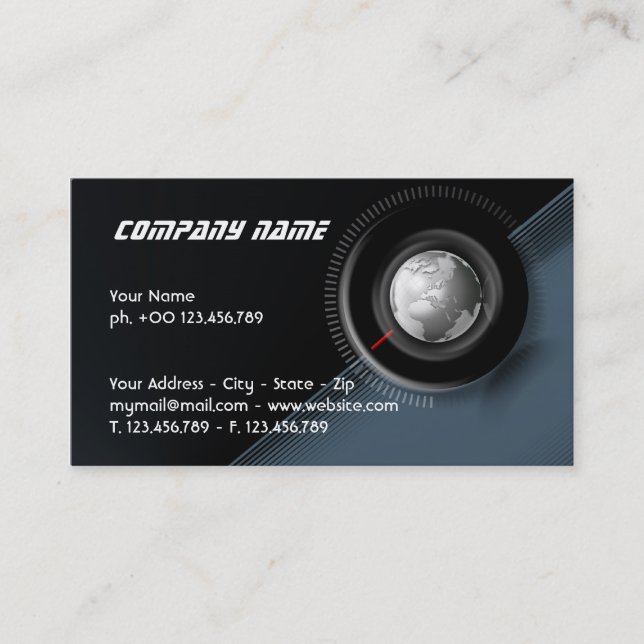 Carte de visite global de temps (Devant)