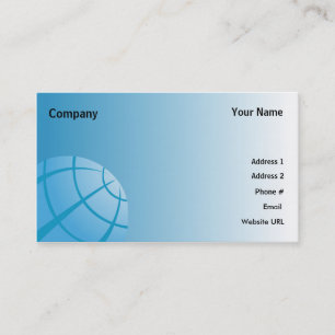 Carte De Visite Globe-Affaires du monde