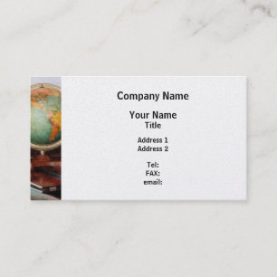 Carte De Visite Globe sur Piano - Platine