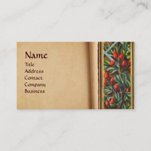 CARTE DE VISITE GLOIRE DU MATIN ET BERRIES ROUGES