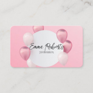 Carte De Visite Glossy Balloon Party Event Planning