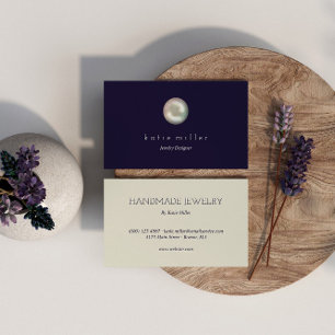 Carte De Visite Glossy Pearl Navy