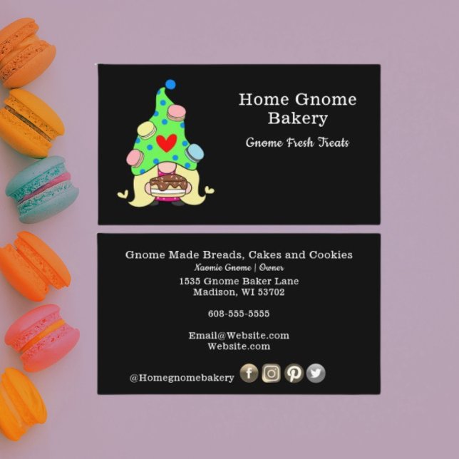 Carte De Visite Gnome Maison Boulangerie Pâtisserie Gâteaux & Trai (Créateur téléchargé)