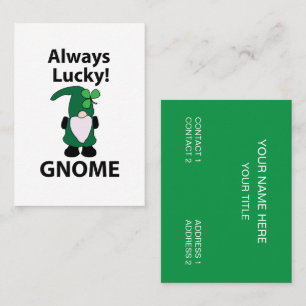 Carte De Visite Gnome Shamrock Lucky Jour de la Saint Patrick Gnom