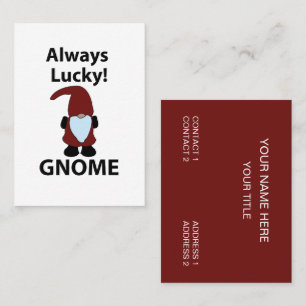 Carte De Visite Gnome Toujours Lucky Gnome