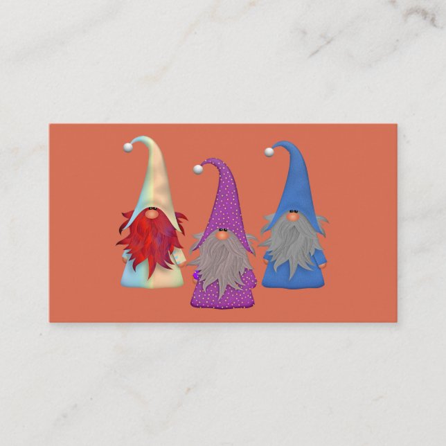 Carte de visite Gnomes Trio (Devant)