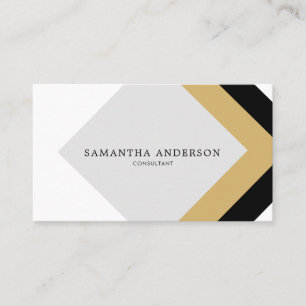 Carte De Visite Goemetric Black and Gold Simple Modern