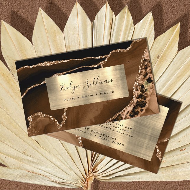 Carte de visite Gold Agate (Créateur téléchargé)