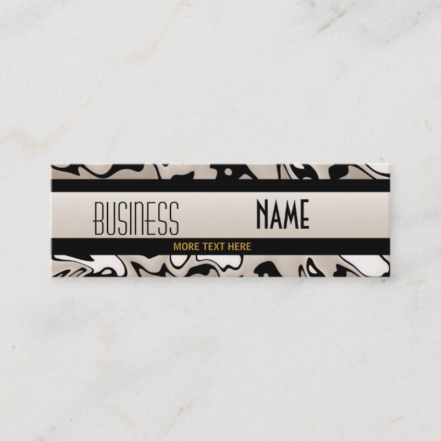 Carte de visite Gold Black Coffee Cream Swirl (Devant)