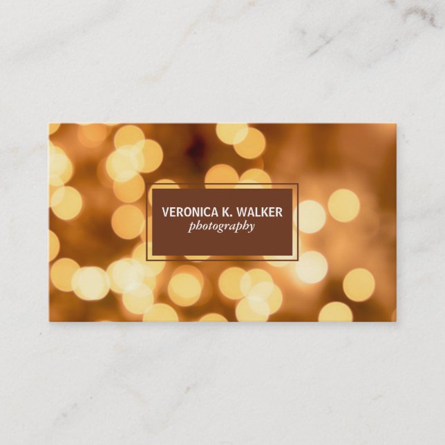 Carte De Visite Gold Bokeh (Devant)