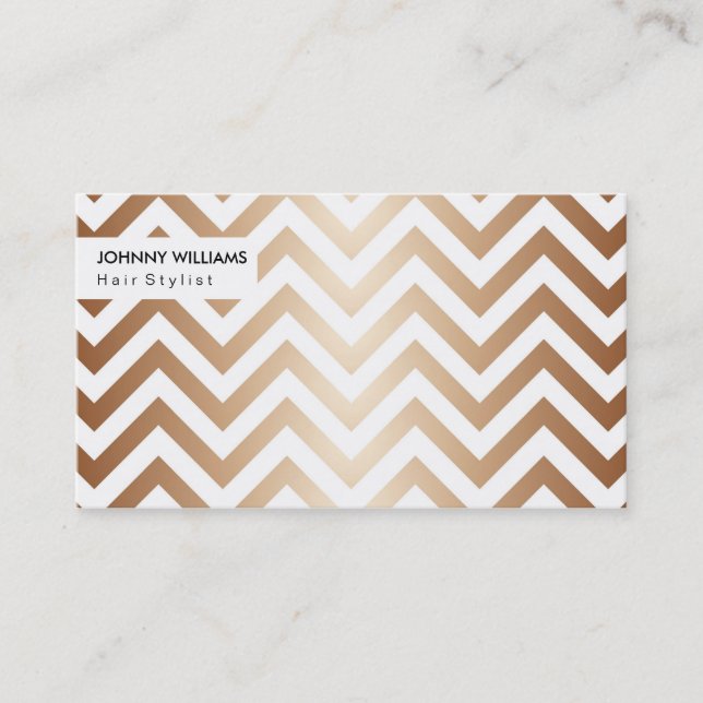 Carte De Visite Gold Chevron (Devant)