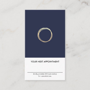 Carte De Visite Gold Circle Midnight Blue Nomination Vertical