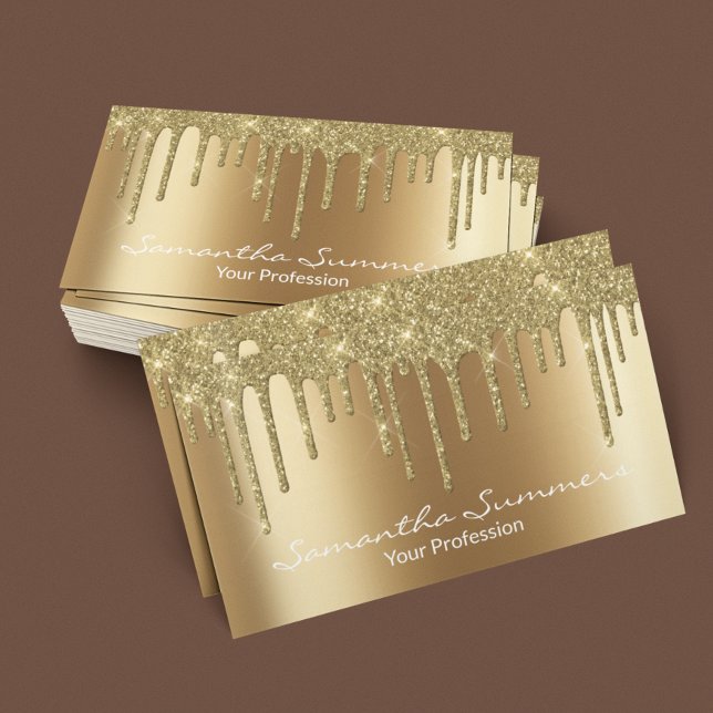 Carte De Visite Gold Drives Black Elegant Unique Metal look (Créateur téléchargé)