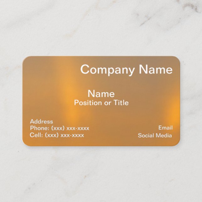 Carte De Visite Gold Elegance Professional Business Card (Devant)