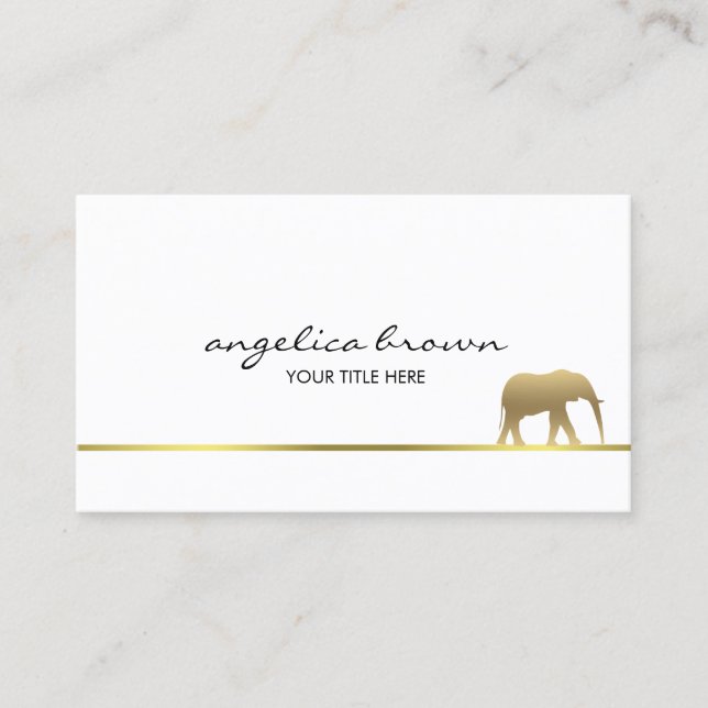 Carte de visite Gold Elephant (Devant)