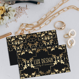 Carte De Visite Gold et Black Luxury Vintage Baroque Classic