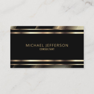Carte De Visite Gold et Noir professionnel de classe